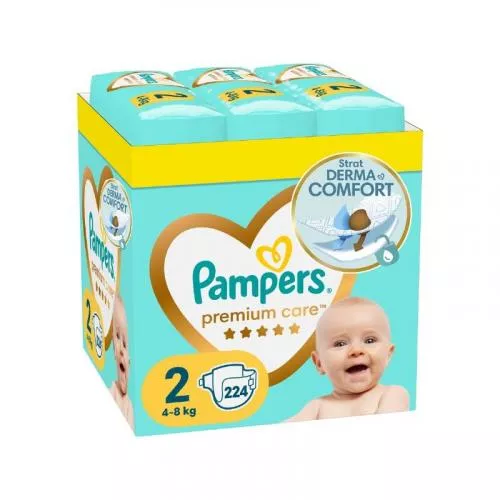 Pampers Premium Care, marimea 2, 4-8kg, 224 bucati