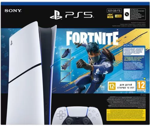 Sony PlayStation 5 Slim Digital Edition 825GB White + Fortnite Flowering Chaos bundle