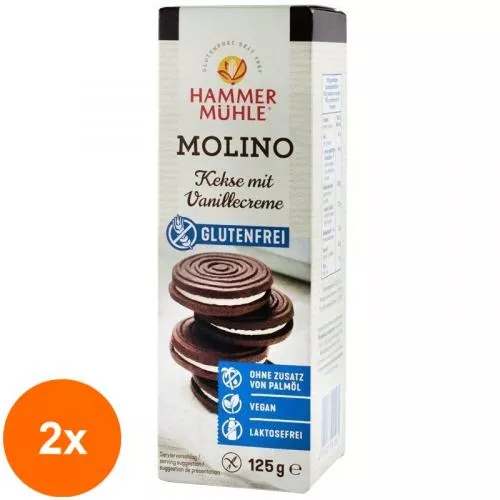 Hammer Muhle Set 2 x Molino, Biscuiti cu Crema de Vanilie, 125 g