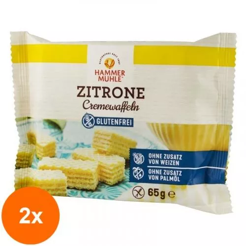 Hammer Muhle Set 2 x Napolitane cu Crema de Lamaie, 65 g