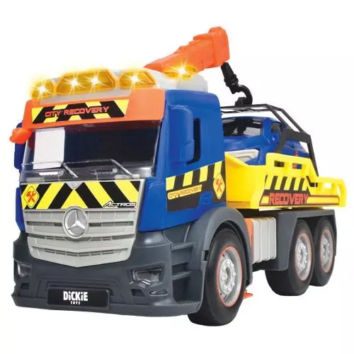Dickie Toys Camion de tractare Mercedes Recovery cu masinuta