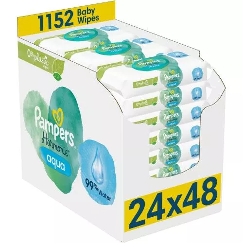 Pampers Servetele umede Harmonie Aqua, 24 pachete x 48, 1152 buc