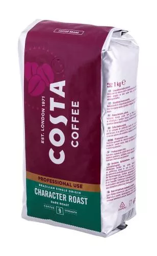 Costa Coffee Cafea boabe, Bright Blend Character Roast, 100% Arabica, 1kg