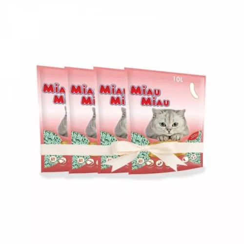 Miau-Miau Pachet Economic Nisip Pisici Tofu Fresh 4x10L