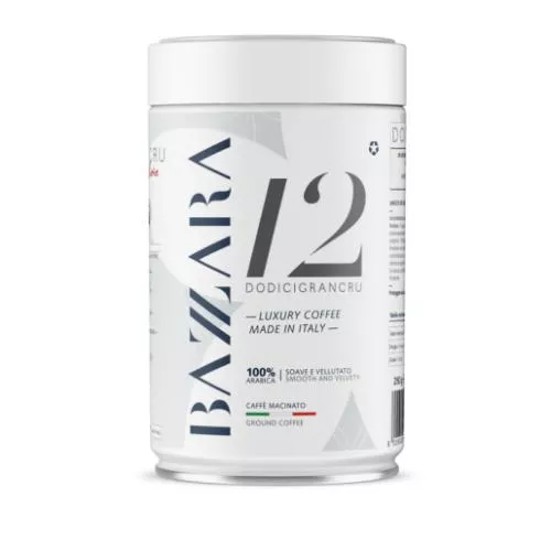 Bazzara Cafea macinata Miscela Dodicigrancru in cutie metalica, 250g
