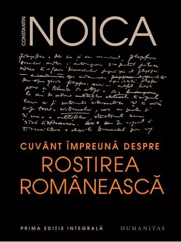 Constantin Noica Cuvant impreuna despre rostirea romaneasca