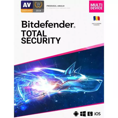 BitDefender Total Security, 10 PC, 2 ani, Licenta noua, Retail