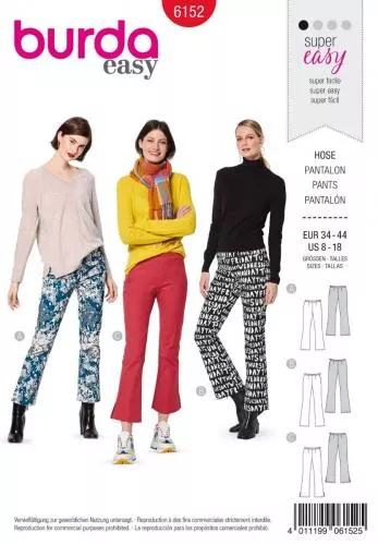 Burda Style Tipar pantaloni femei 6152