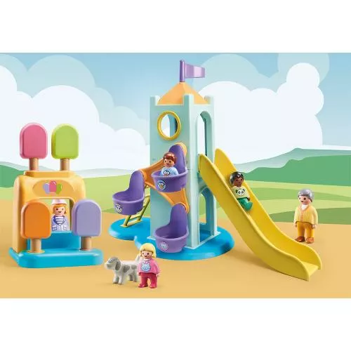 Playmobil 1 2 3 CASTEL DE AVENTURA CU STAND DE INGHETATA 71326