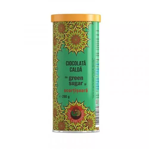 Laboratoarele Remedia Ciocolata calda Scortisoara si Green Sugar, 250 g