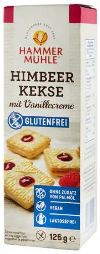 Hammer Muhle Biscuiti cu zmeura si crema de vanilie 125 g
